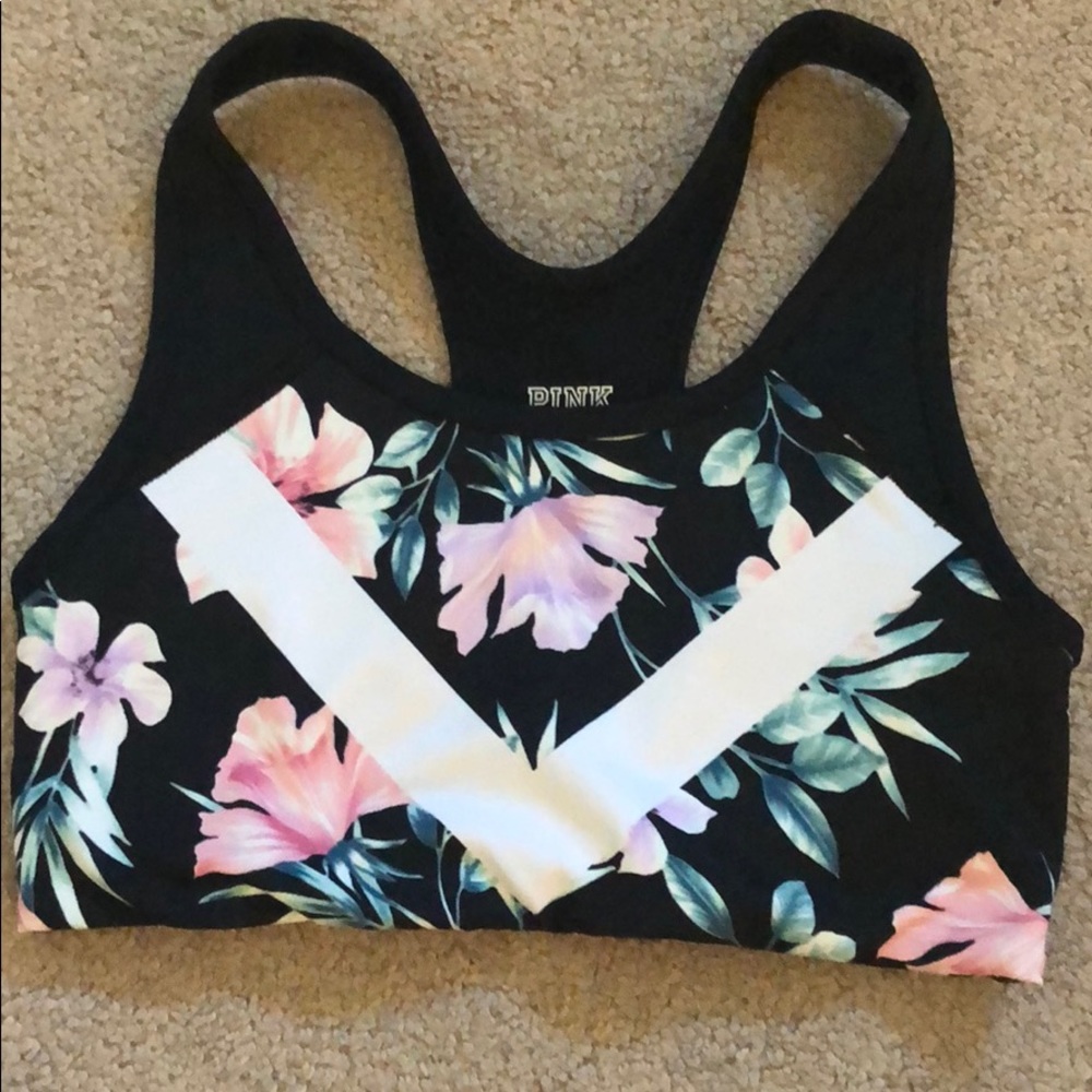 Pink sport bra